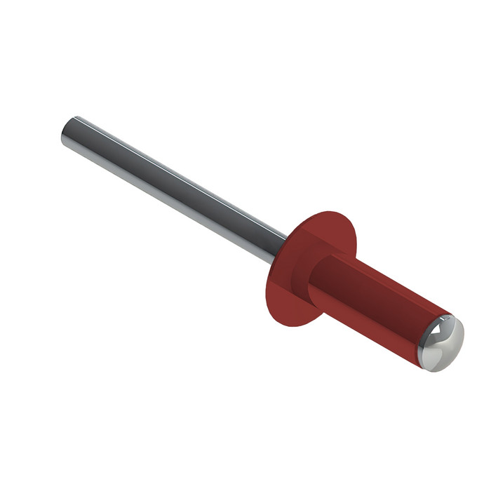 Заклёпка вытяжная Daxmer 4,8х12 RAL 3016 (500 шт) сталь/сталь